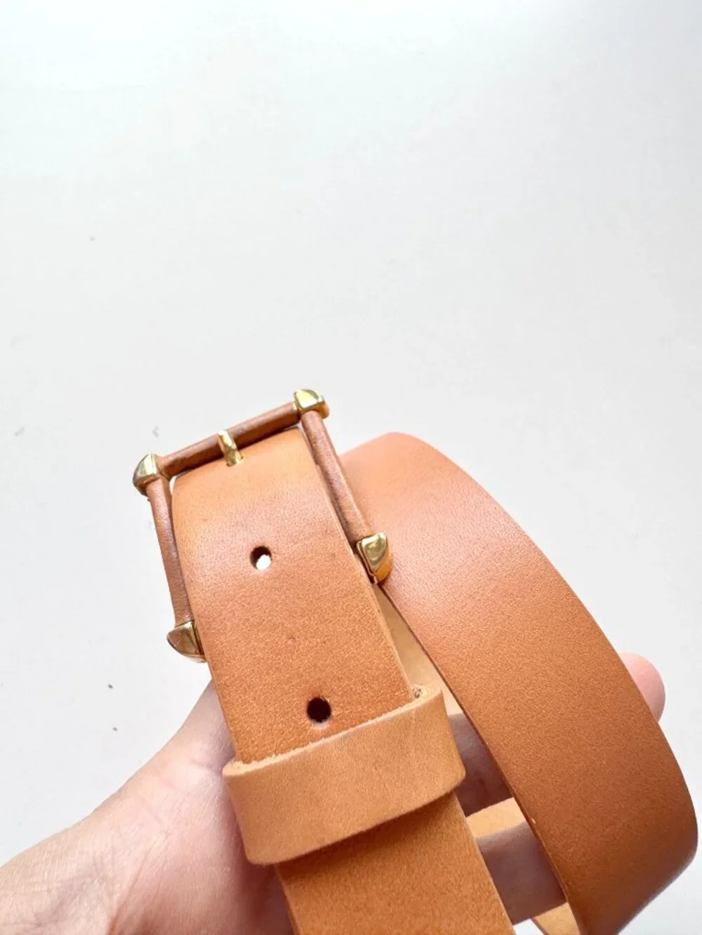 Vintage EMMANUEL Brown Leather Hip Belt, Size L - Made in Canada - Picture 2 of 9